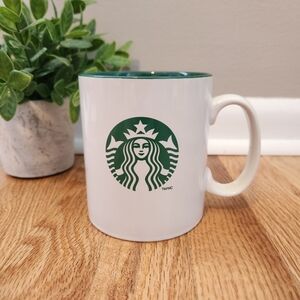 Starbucks Classic White And Green Mermaid Logo 2012 558ml Ceramic Mug